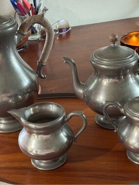 Classic Pewter Tea Set - Silver Finish